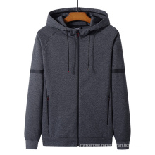 Cotton Men Hoodie Zip Cardigan Sport Hoodie Fashion Knit Coat